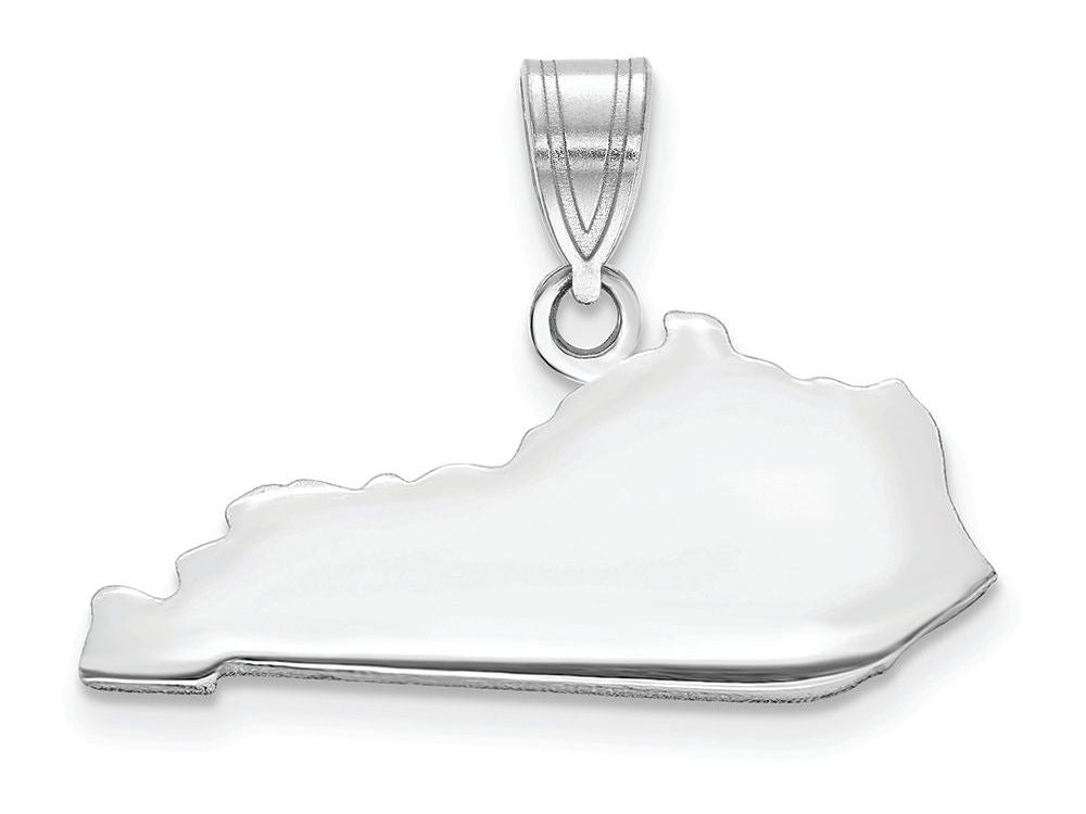 FJC Finejewelers 14k White Gold Ky State Charm Bail Only