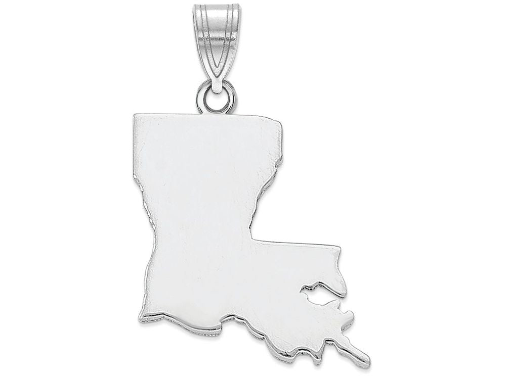 FJC Finejewelers 14k White Gold La State Charm Bail Only