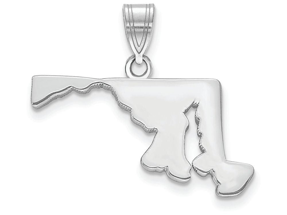 FJC Finejewelers 14k White Gold Md State Charm Bail Only