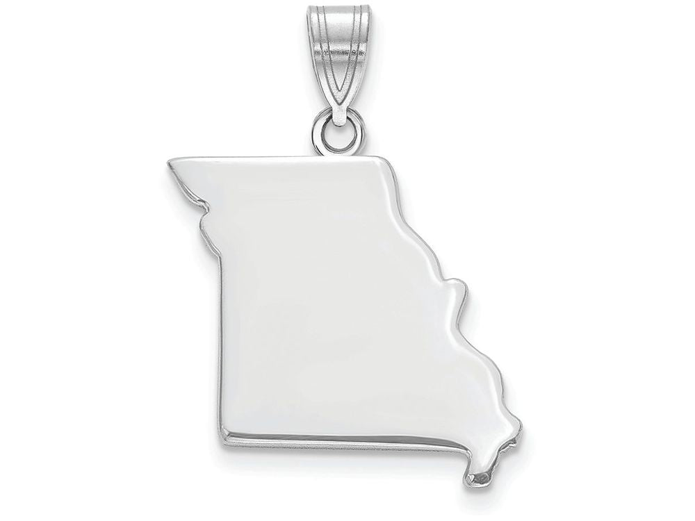 FJC Finejewelers 14k White Gold Mo State Charm Bail Only