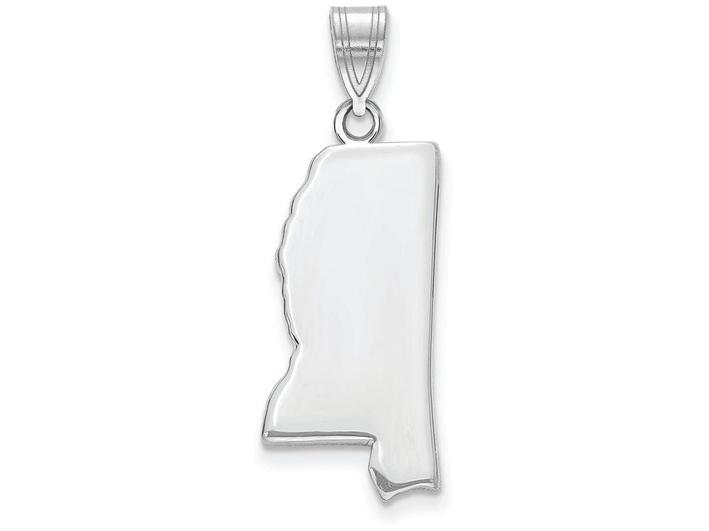 FJC Finejewelers 14k White Gold Ms State Charm Bail Only