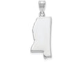 FJC Finejewelers 14k White Gold Ms State Charm Bail Only