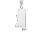 FJC Finejewelers 14k White Gold Ms State Charm Bail Only