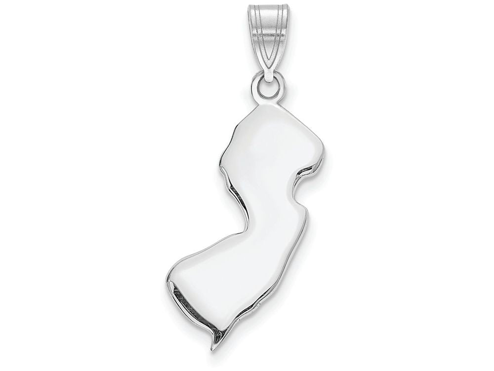 FJC Finejewelers 14k White Gold Nj State Charm Bail Only