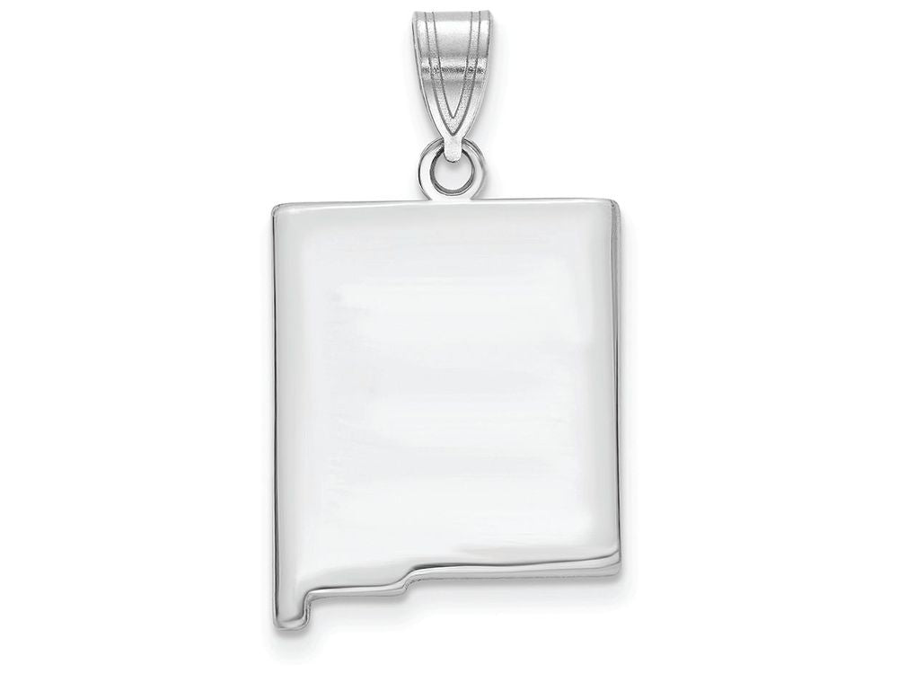 FJC Finejewelers 14k White Gold Nm State Charm Bail Only