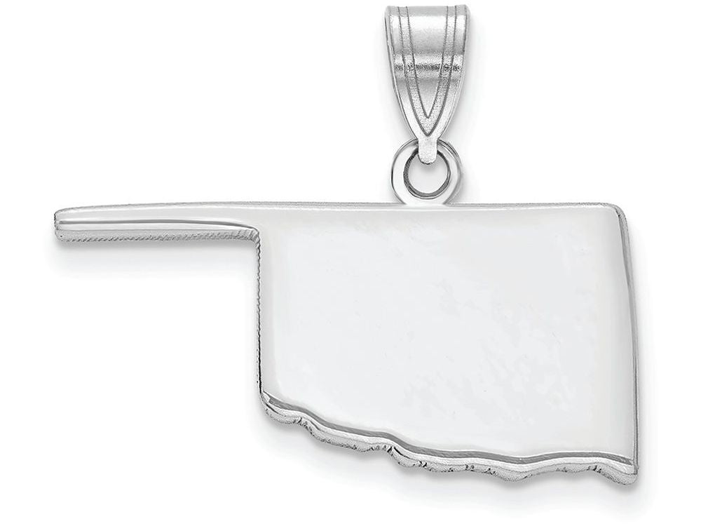 FJC Finejewelers 14k White Gold Ok State Charm Bail Only