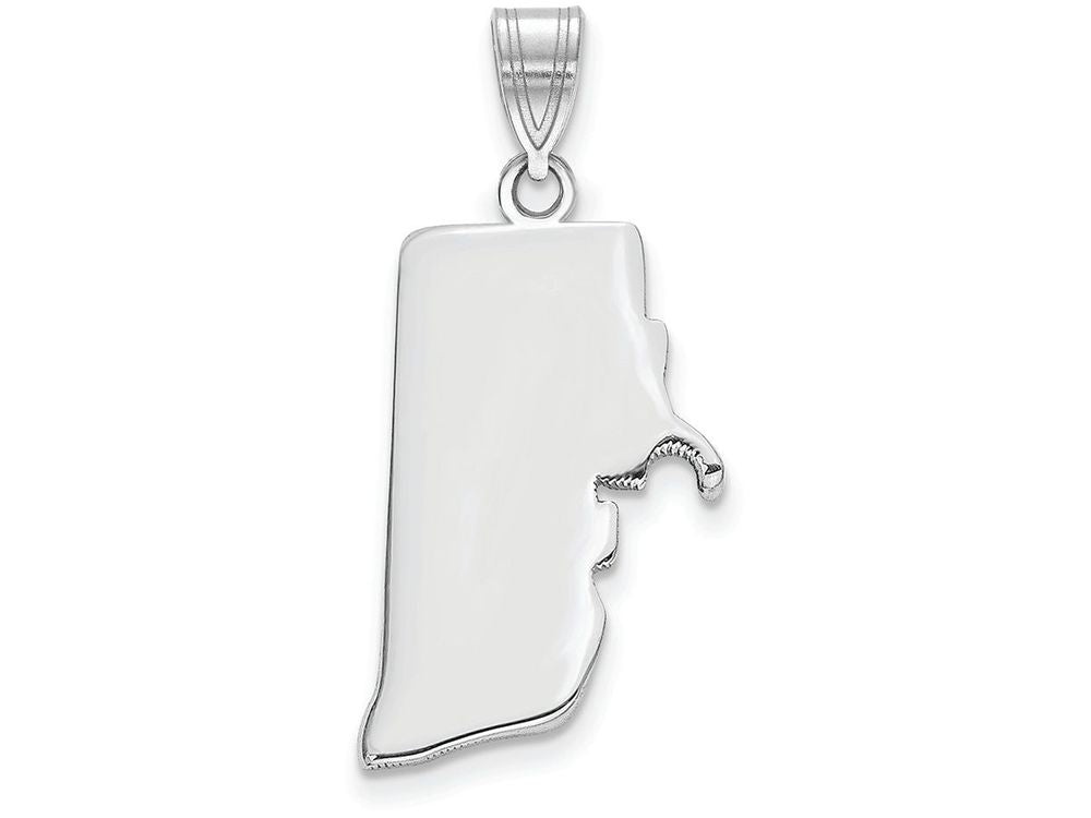 FJC Finejewelers 14k White Gold Ri State Charm Bail Only