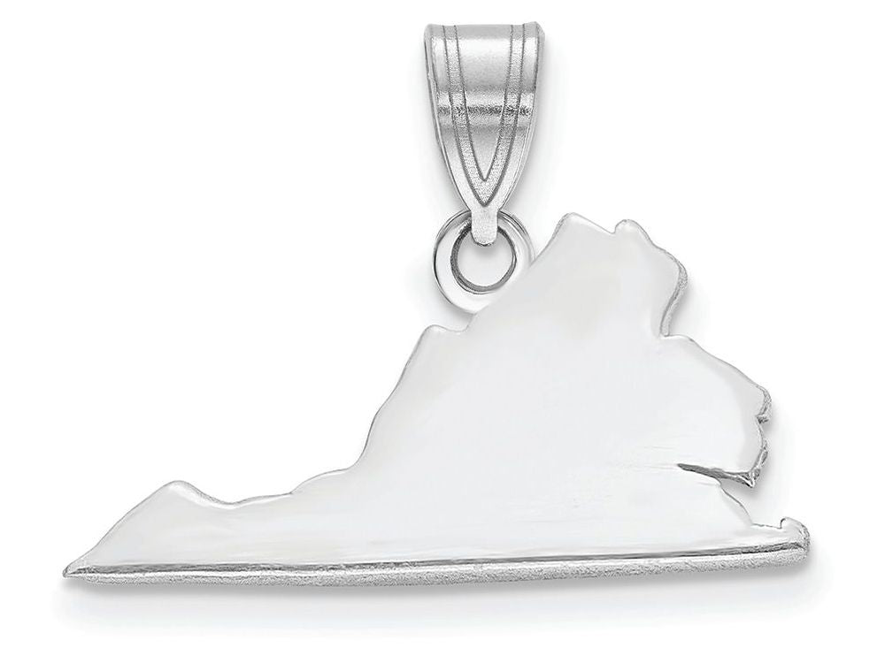 FJC Finejewelers 14k White Gold Va State Charm Bail Only