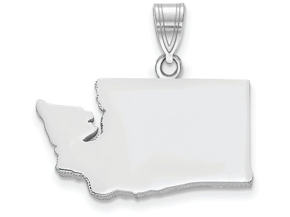 FJC Finejewelers 14k White Gold Wa State Charm Bail Only