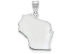 FJC Finejewelers 14k White Gold Wi State Charm Bail Only