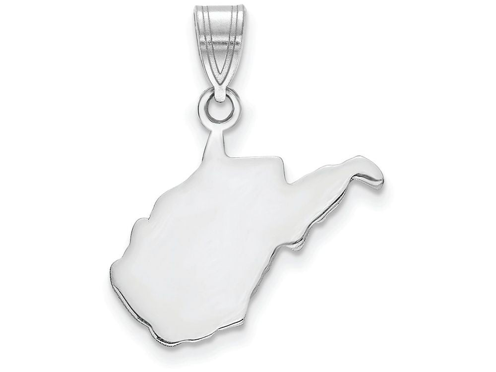 FJC Finejewelers 14k White Gold Wv State Charm Bail Only