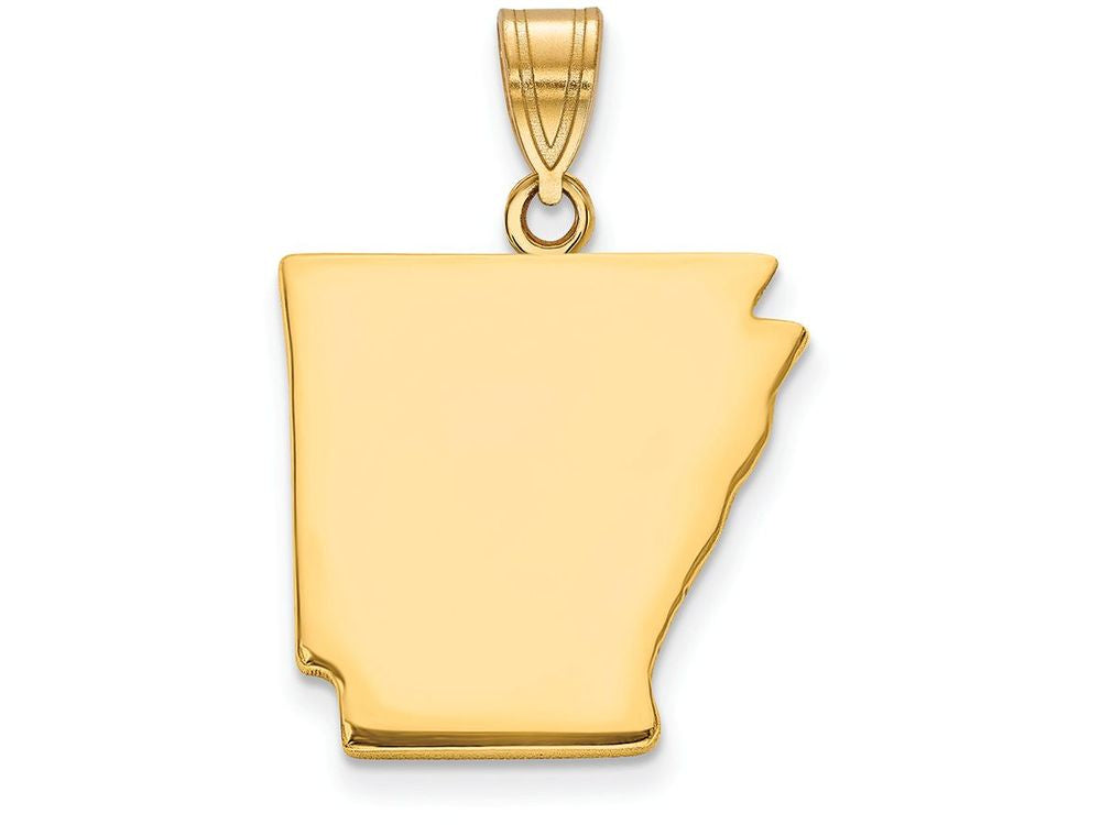 FJC Finejewelers 14k Yellow Gold Ar State Charm Bail Only