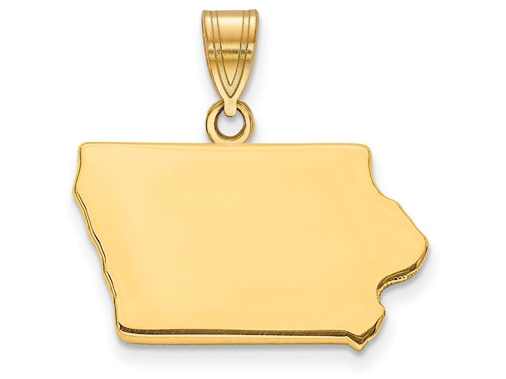 FJC Finejewelers 14k Yellow Gold Ia State Charm Bail Only