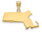 FJC Finejewelers 14k Yellow Gold Ma State Charm Bail Only