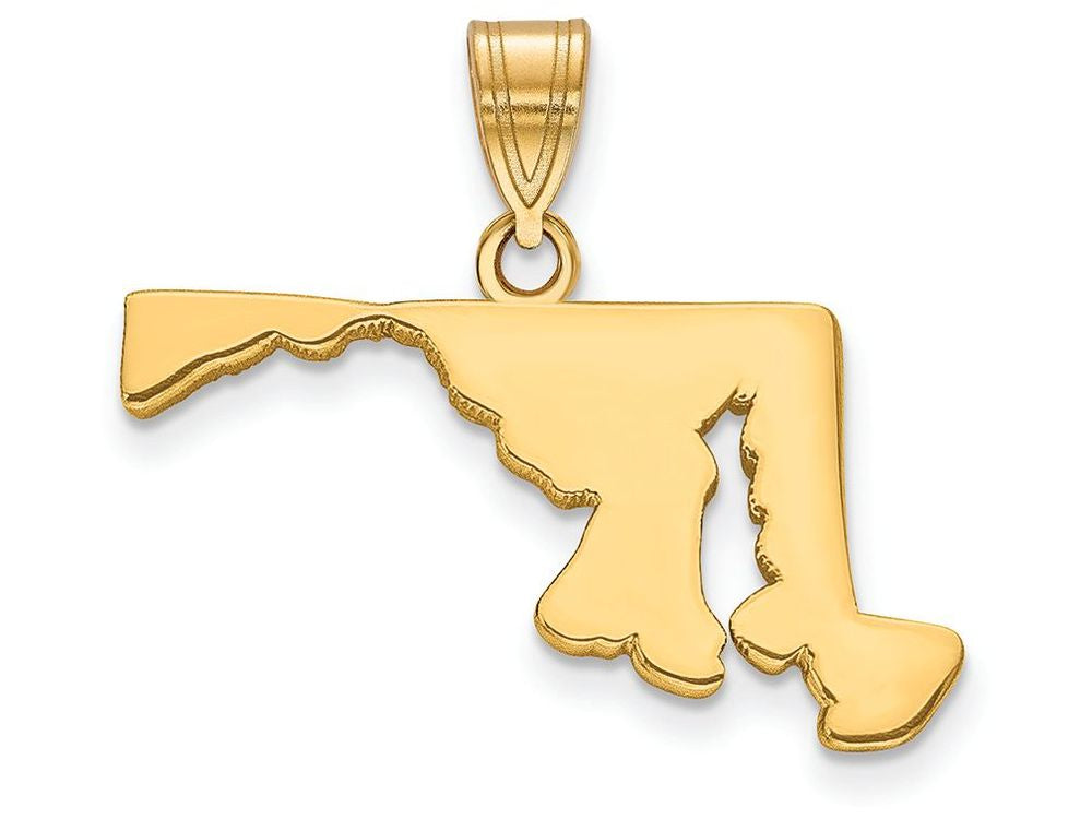 FJC Finejewelers 14k Yellow Gold Md State Charm Bail Only