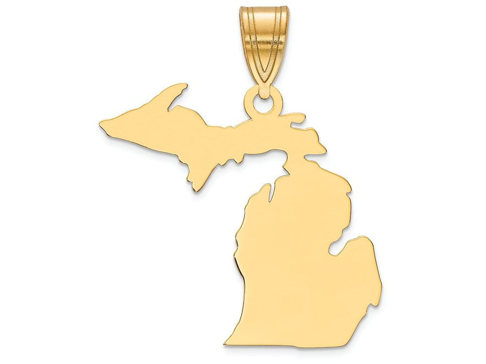 FJC Finejewelers 14k Yellow Gold Mi State Charm Bail Only