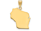 FJC Finejewelers 14k Yellow Gold Wi State Charm Bail Only