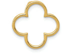 FJC Finejewelers 14k Yellow Gold Small Quatrefoil Design Chain Slide Charm