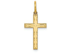 FJC Finejewelers 14k Yellow Gold Laser Designed Cross Charm 11 x 23mm