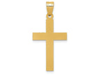FJC Finejewelers 14k Yellow Gold Sand Blasted Cross Charm