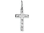 FJC Finejewelers 14k White Gold Laser Designed Cross Charm 11 x 23mm