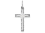 FJC Finejewelers 14k White Gold Laser Designed Cross Charm