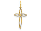 FJC Finejewelers 14k Yellow Gold Laser Designed Cross Charm