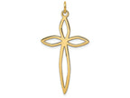FJC Finejewelers 14k Yellow Gold Laser Designed Cross Charm 22 x 39mm
