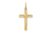 FJC Finejewelers 14k Yellow Gold Laser Designed Cross Charm 13 x 25mm
