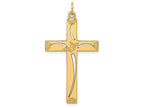 FJC Finejewelers 14k Yellow Gold Laser Designed Cross Charm 21 x 39mm