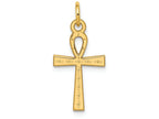 FJC Finejewelers 14k Yellow Gold Laser Designed Ankh Cross Charm
