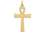 FJC Finejewelers 14k Yellow Gold Laser Designed Ankh Cross Charm