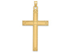 FJC Finejewelers 14k Yellow Gold Solid Cross Charm 25 x 49mm