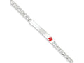 FJC Finejewelers Sterling Silver Polished Medical Curb Link Id Bracelet