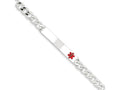 FJC Finejewelers Sterling Silver Polished Medical Curb Link Id Bracelet