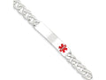FJC Finejewelers Sterling Silver Polished Curb Link Medical ID Bracelet