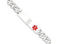 FJC Finejewelers Sterling Silver Polished Medical Curb Link Id Bracelet