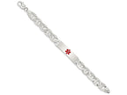 FJC Finejewelers Sterling Silver Polished Medical Anchor Link Id Bracelet