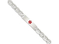 FJC Finejewelers Sterling Silver Polished Medical Anchor Link Id Bracelet