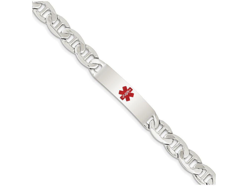 FJC Finejewelers Sterling Silver Polished Medical Anchor Link Id Bracelet