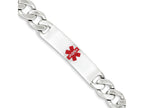 FJC Finejewelers Sterling Silver Polished Medical Curb Link Id Bracelet