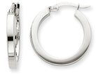 FJC Finejewelers 14k White Gold Square Tube Hoop Earrings