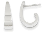 FJC Finejewelers 14k White Gold Polished J-hoop Post Earrings