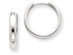FJC Finejewelers 14k White Gold Hinged Hoop Earrings