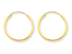 FJC Finejewelers 14k Yellow Gold 1.5mm Polished Round Endless Hoop Earrings