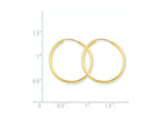 FJC Finejewelers 14k Yellow Gold 1.5mm Polished Round Endless Hoop Earrings