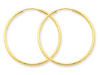 FJC Finejewelers 14k Yellow Gold 1.5mm Polished Round Endless Hoop Earrings