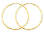 FJC Finejewelers 14k Yellow Gold 1.5mm Polished Round Endless Hoop Earrings