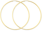 FJC Finejewelers 14k Yellow Gold 1.5mm Polished Round Endless Hoop Earrings