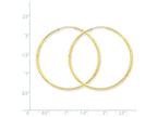 FJC Finejewelers 14k Yellow Gold 1.5mm Satin Bright-cut Endless Hoop Earrings